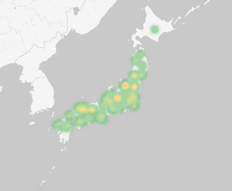 都道府県別酒蔵数マップ